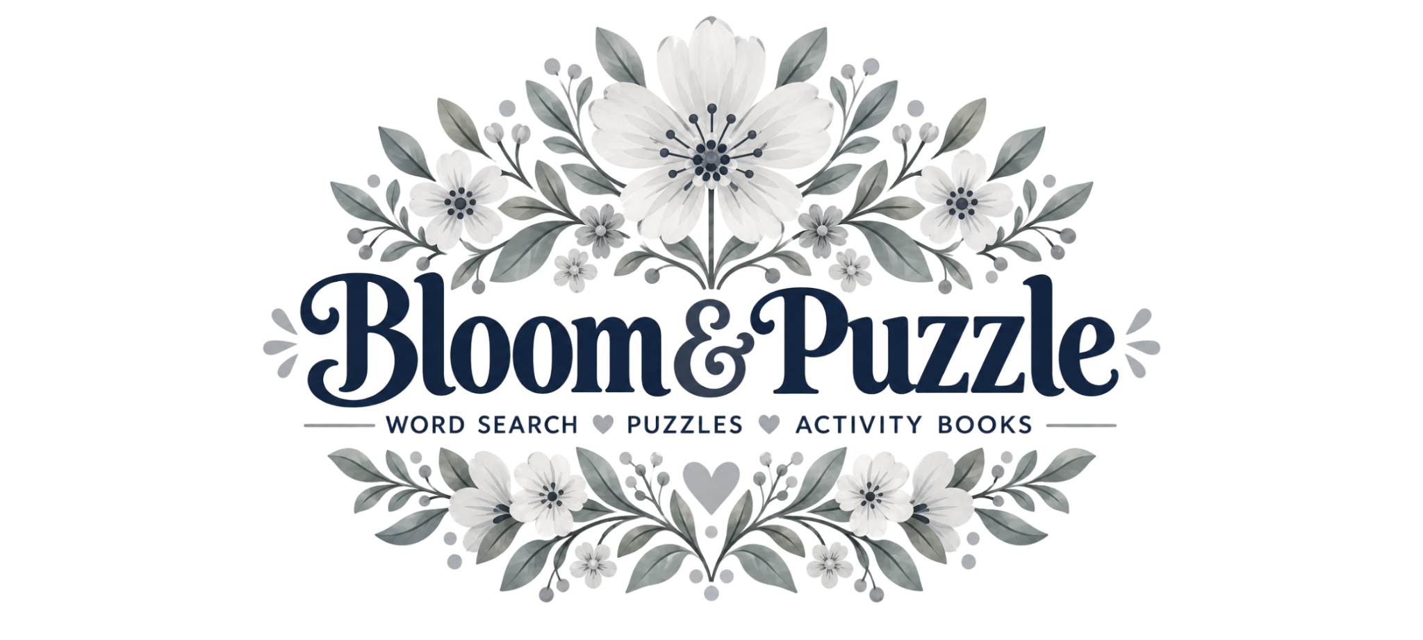 Bloom & Puzzle floral logo